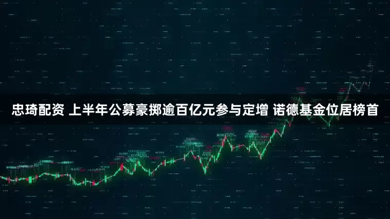 忠琦配资 上半年公募豪掷逾百亿元参与定增 诺德基金位居榜首