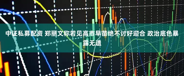 中证私募配资 郑丽文称若见高市早苗绝不讨好迎合 政治底色暴露无遗
